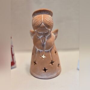 Rustic Ceramic Angel Tealight Holder